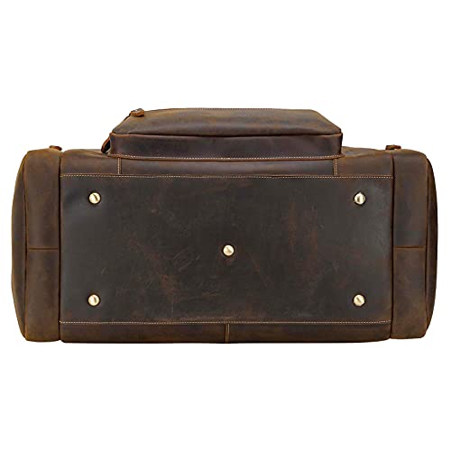 Polare 23" Full Grain Cowhide Leather Gym Duffle Weekender