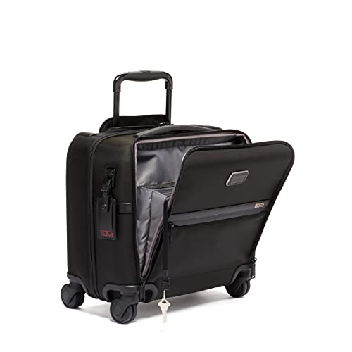 Tumi Men's Alpha Compact 4 Wheel Briefcase, Black - Tumi Men's Alpha Compact 4 Wheel Briefcase, Black - Travelking