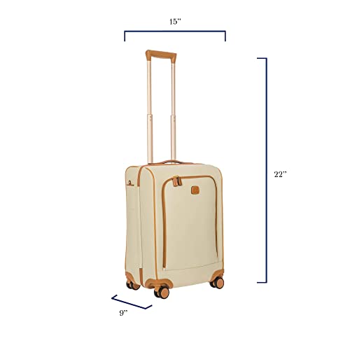 Bric's USA Luggage Model: FIRENZE |Size: Spinner 21" Split Frame | CREAM