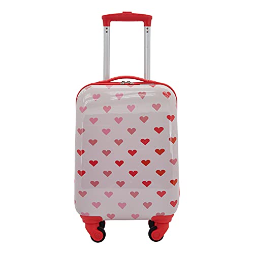 Travelers Club Kids' 5 Piece Luggage Travel Set, Hearts - Travelers Club Kids' 5 Piece Luggage Travel Set, Hearts - Travelking