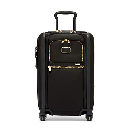 TUMI Alpha 3 International Dual Access 4 Wheeled Carry-On Black/Gold - TUMI Alpha 3 International Dual Access 4 Wheeled Carry-On Black/Gold - Travelking