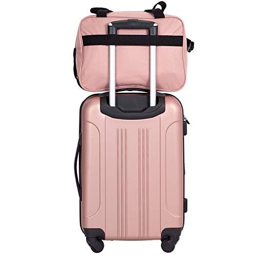 Travelers Club Midtown Hardside 4-Piece Luggage Travel Set, Rose Gold - Travelers Club Midtown Hardside 4-Piece Luggage Travel Set, Rose Gold - Travelking