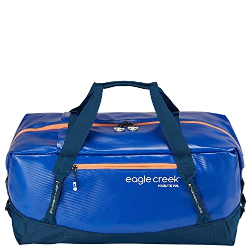 Eagle Creek Migrate Duffel 90L Travel Bag, Durable Water-Resistant, Mesa Blue - Eagle Creek Migrate Duffel 90L Travel Bag, Durable Water-Resistant, Mesa Blue - Travelking