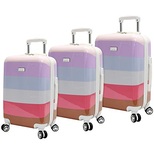 Nicole Miller Luggage Rainbow Collection - 3 Piece Hardside - Nicole Miller Luggage Rainbow Collection - 3 Piece Hardside - Travelking