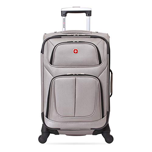 SwissGear Sion Softside Expandable Roller Luggage, Pewter, Carry-On 21-Inch - SwissGear Sion Softside Expandable Roller Luggage, Pewter, Carry-On 21-Inch - Travelking