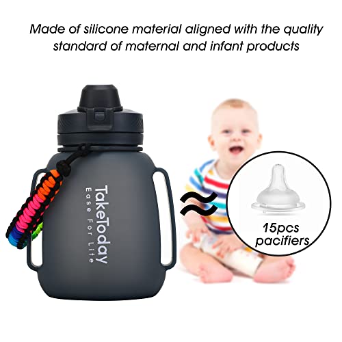 TakeToday Collapsible Water Bottles 40 OZ with Straw - TakeToday Collapsible Water Bottles 40 OZ with Straw - Travelking