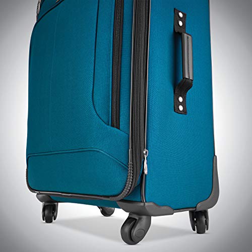 American Tourister Pop Max Softside Luggage with Spinner Wheels, Teal, 3-Piece Set - American Tourister Pop Max Softside Luggage with Spinner Wheels, Teal, 3-Piece Set - Travelking