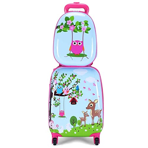 HONEY JOY Kids Luggage, Hard Shell with Wheels, (Deer) - HONEY JOY Kids Luggage, Hard Shell with Wheels, (Deer) - Travelking