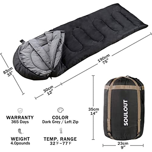 Envelope Sleeping Bag - 3-4 Seasons Warm Cold Weather - Envelope Sleeping Bag - 3-4 Seasons Warm Cold Weather - Travelking