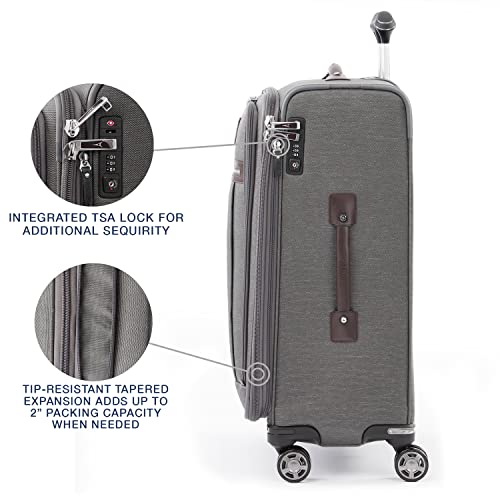 Travelpro Platinum Elite Softside Expandable Luggage, 8 Wheel - Travelpro Platinum Elite Softside Expandable Luggage, 8 Wheel - Travelking