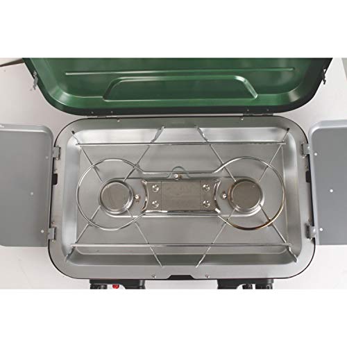 Coleman Eventemp 3 Burner Propane Stove Green, 5-drawer - Coleman Eventemp 3 Burner Propane Stove Green, 5-drawer - Travelking