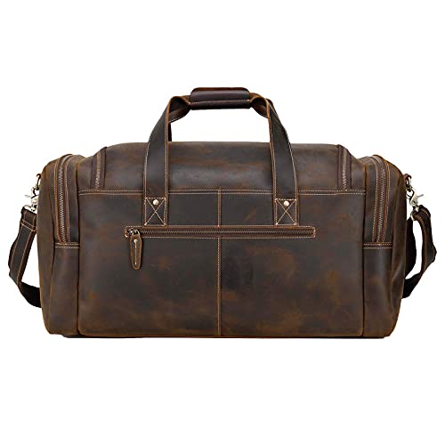 Polare 23" Full Grain Cowhide Leather Gym Duffle Weekender