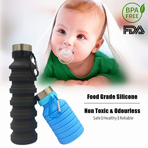 Nefeeko Collapsible Water Bottle, Reuseable BPA Free Silicone - Nefeeko Collapsible Water Bottle, Reuseable BPA Free Silicone - Travelking