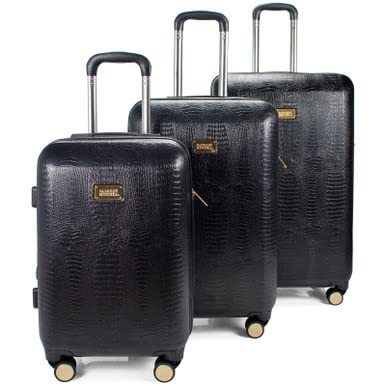 Badgley Mischka Snakeskin 3 Piece Expandable Luggage Set - Badgley Mischka Snakeskin 3 Piece Expandable Luggage Set - Travelking