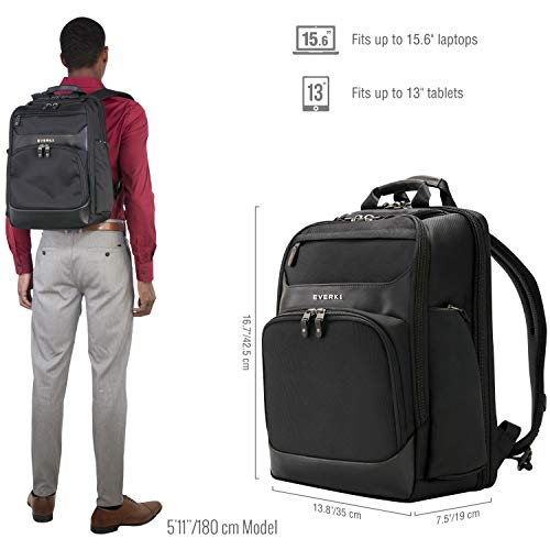 EVERKI Onyx Premium Business Executive 15.6-Inch Laptop Backpack - EVERKI Onyx Premium Business Executive 15.6-Inch Laptop Backpack - Travelking