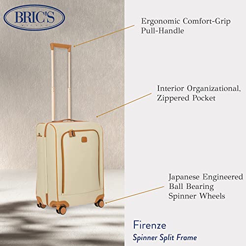 Bric's USA Luggage Model: FIRENZE |Size: Spinner 21" Split Frame | CREAM