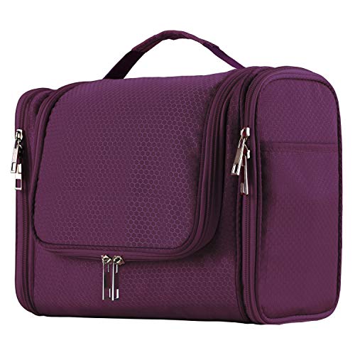 Extra Large Capacity Hanging Toiletry Bag for Men & Women, Purple - Extra Large Capacity Hanging Toiletry Bag for Men & Women, Purple - Travelking