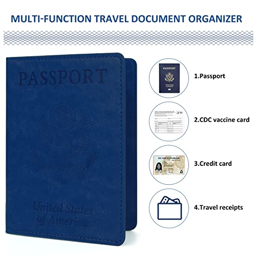 Passport and Vaccine Card Holder Combo - 3D Embossed - Passport and Vaccine Card Holder Combo - 3D Embossed - Travelking