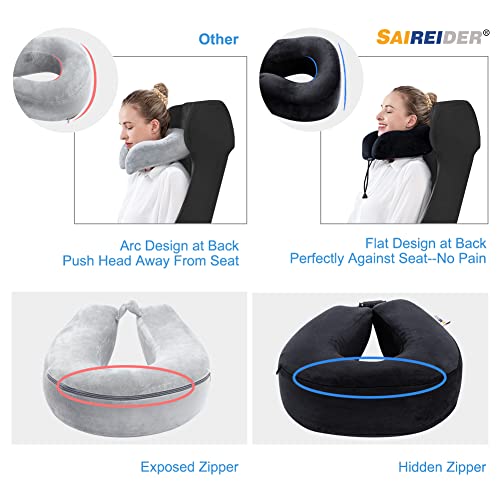 Travel Neck Pillow for Airplane Sleeping 100% Memory Foam - Travel Neck Pillow for Airplane Sleeping 100% Memory Foam - Travelking