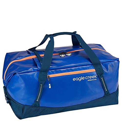 Eagle Creek Migrate Duffel 90L Travel Bag, Durable Water-Resistant, Mesa Blue - Eagle Creek Migrate Duffel 90L Travel Bag, Durable Water-Resistant, Mesa Blue - Travelking