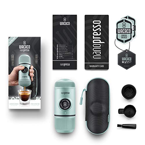 WACACO Nanopresso Portable Espresso Maker, Arctic Blue - WACACO Nanopresso Portable Espresso Maker, Arctic Blue - Travelking