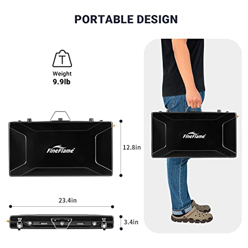 FineFlame 3 Burner Propane Stove 20,400 BTU Portable Gas Stove - FineFlame 3 Burner Propane Stove 20,400 BTU Portable Gas Stove - Travelking