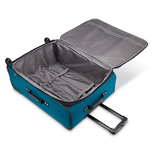 American Tourister Pop Max Softside Luggage with Spinner Wheels, Teal, 3-Piece Set - American Tourister Pop Max Softside Luggage with Spinner Wheels, Teal, 3-Piece Set - Travelking