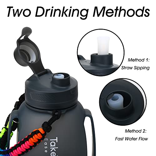 TakeToday Collapsible Water Bottles 40 OZ with Straw - TakeToday Collapsible Water Bottles 40 OZ with Straw - Travelking