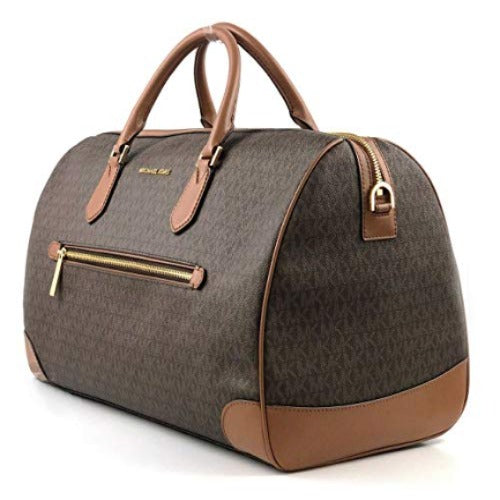 Michael Kors Travel Large Duffle Bag - Signature PVC Brown - Michael Kors Travel Large Duffle Bag - Signature PVC Brown - Travelking