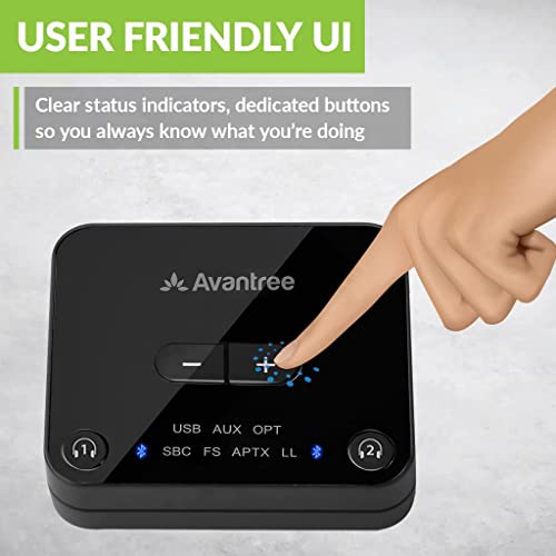 Avantree Audikast Plus Bluetooth 5.0 Transmitter for TV with Volume Control - Avantree Audikast Plus Bluetooth 5.0 Transmitter for TV with Volume Control - Travelking