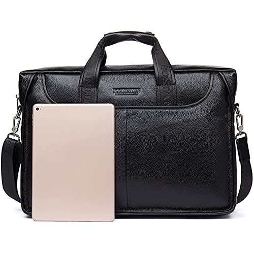 BOSTANTEN Leather Briefcase Handbag Messenger Business Bag-Black - BOSTANTEN Leather Briefcase Handbag Messenger Business Bag-Black - Travelking