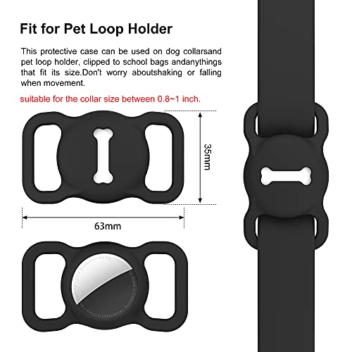 Airtag Dog Collar Holder, Air Tag Protective Cat & Dog Collar, Silicone - Airtag Dog Collar Holder, Air Tag Protective Cat & Dog Collar, Silicone - Travelking