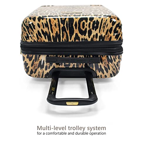 Badgley Mischka Leopard 3 Piece Expandable Luggage Set - Badgley Mischka Leopard 3 Piece Expandable Luggage Set - Travelking