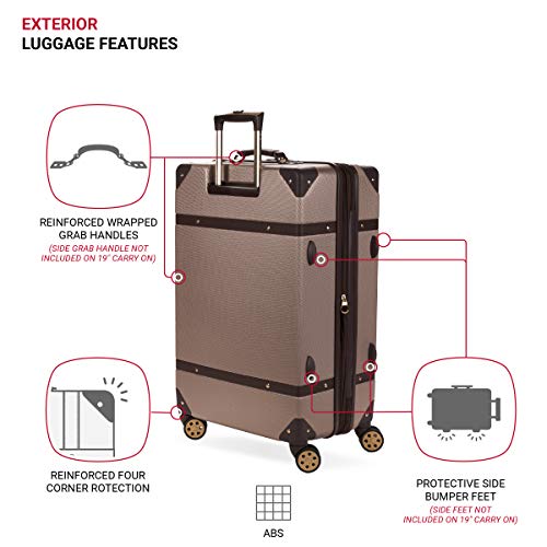 SwissGear 7739 Hardside Luggage Trunk with Spinner Wheels, Blush, 2-Piece - SwissGear 7739 Hardside Luggage Trunk with Spinner Wheels, Blush, 2-Piece - Travelking