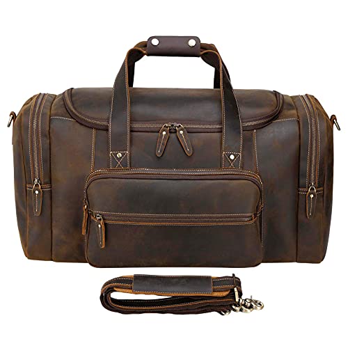 Polare 23" Full Grain Cowhide Leather Gym Duffle Weekender