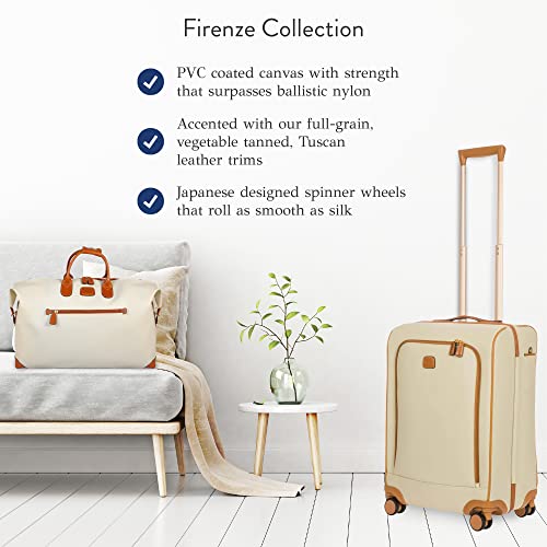 Bric's USA Luggage Model: FIRENZE |Size: Spinner 21" Split Frame | CREAM