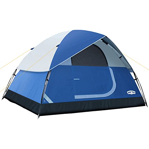 Pacific Pass Camping Tent 6 Person Family Dome Tent, Navy Blue - Pacific Pass Camping Tent 6 Person Family Dome Tent, Navy Blue - Travelking