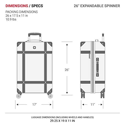 SwissGear 7739 Hardside Luggage Trunk with Spinner Wheels, Blush, 2-Piece - SwissGear 7739 Hardside Luggage Trunk with Spinner Wheels, Blush, 2-Piece - Travelking