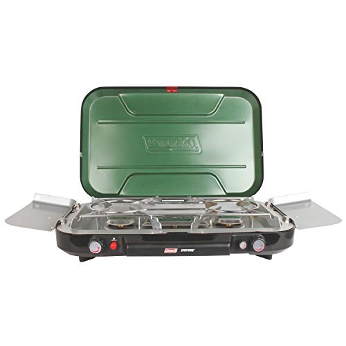 Coleman Eventemp 3 Burner Propane Stove Green, 5-drawer - Coleman Eventemp 3 Burner Propane Stove Green, 5-drawer - Travelking