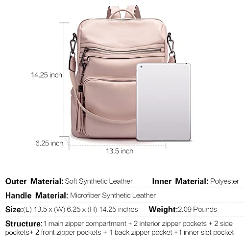 Large Pink Travel Backpack for Women With Shoulder Strap - Large Pink Travel Backpack for Women With Shoulder Strap - Travelking