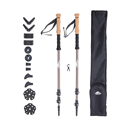 Cascade Mountain Tech Trekking Poles - 2 Piece Carbon Fiber - Cascade Mountain Tech Trekking Poles - 2 Piece Carbon Fiber - Travelking