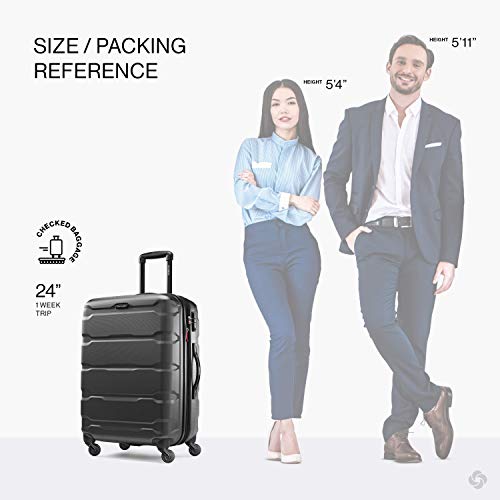 Samsonite Omni PC Hardside Expandable Luggage with Spinner Wheels, Black - Samsonite Omni PC Hardside Expandable Luggage with Spinner Wheels, Black - Travelking