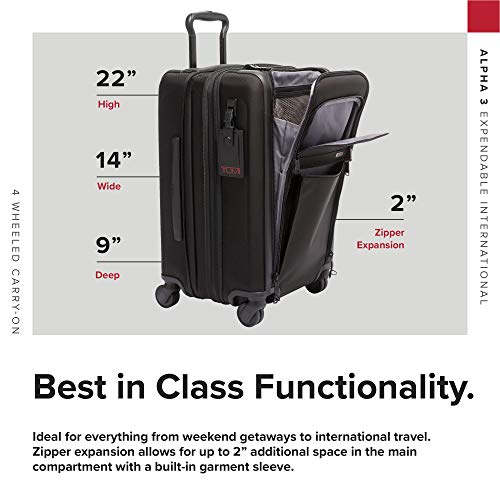 TUMI - Alpha 3 Expandable International 4 Wheeled Carry-On Luggage - TUMI - Alpha 3 Expandable International 4 Wheeled Carry-On Luggage - Travelking