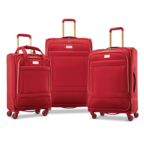 American Tourister Belle Voyage Softside Luggage with Spinner Wheels, Red - American Tourister Belle Voyage Softside Luggage with Spinner Wheels, Red - Travelking