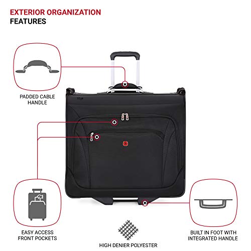 SwissGear Premium Rolling Garment Bag, With Hanging Feature - SwissGear Premium Rolling Garment Bag, With Hanging Feature - Travelking