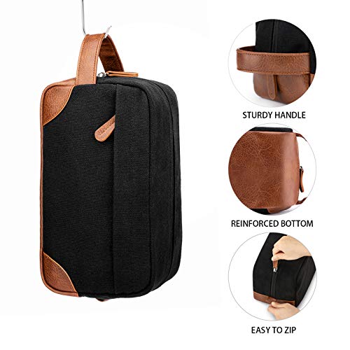 Toiletry Bag Hanging Dopp Kit for Men Water Resistant, Black - Toiletry Bag Hanging Dopp Kit for Men Water Resistant, Black - Travelking