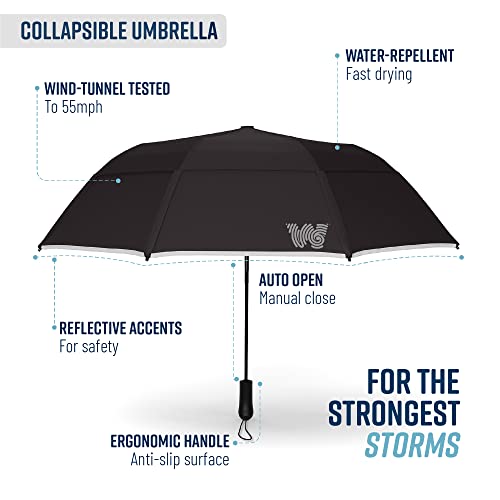 Weatherman Collapsible Umbrella - Windproof Up to 55 MPH Winds - United - Weatherman Collapsible Umbrella - Windproof Up to 55 MPH Winds - United - Travelking