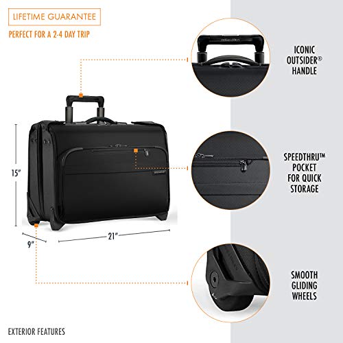 Briggs & Riley Baseline-Softside Carry-On 2-Wheel Garment Bag - Briggs & Riley Baseline-Softside Carry-On 2-Wheel Garment Bag - Travelking