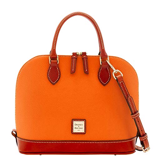 Dooney & Bourke Pebble Leather Zip Zip Satchel Bag, Clementine - Dooney & Bourke Pebble Leather Zip Zip Satchel Bag, Clementine - Travelking