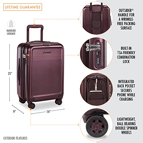 Briggs & Riley Sympatico Hardside International Spinner Luggage, Plum - Briggs & Riley Sympatico Hardside International Spinner Luggage, Plum - Travelking